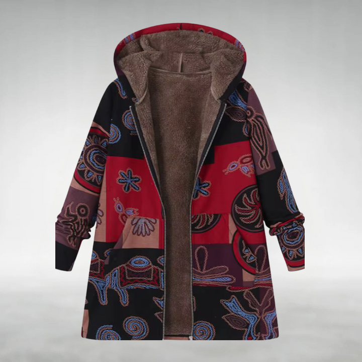 Emily – Floral Hooded Winter Coat