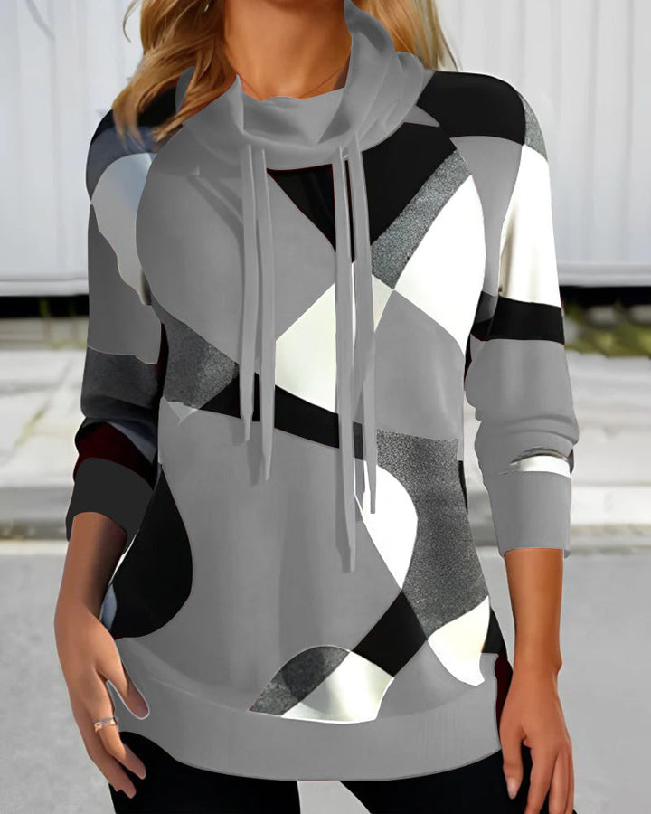 Clara – Cozy Geometric Knit Hoodie
