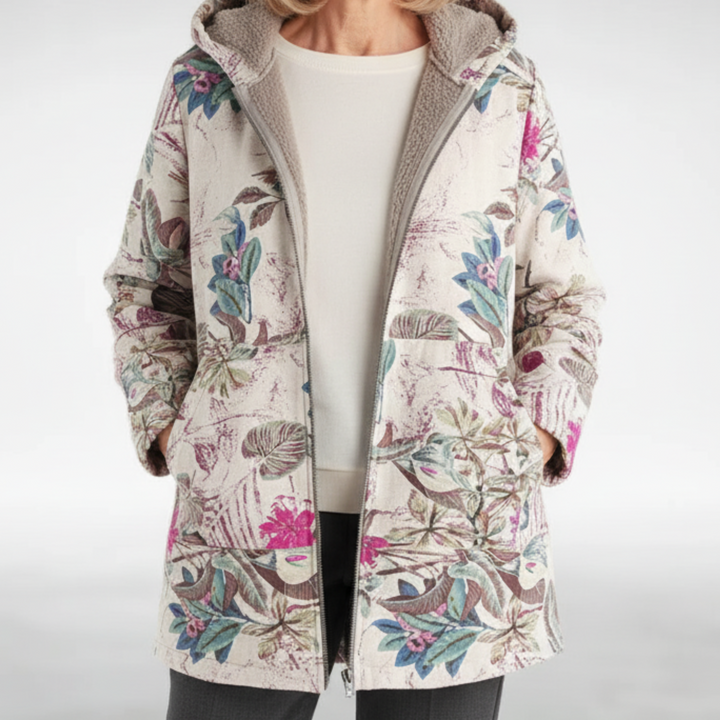 Emily – Floral Hooded Winter Coat
