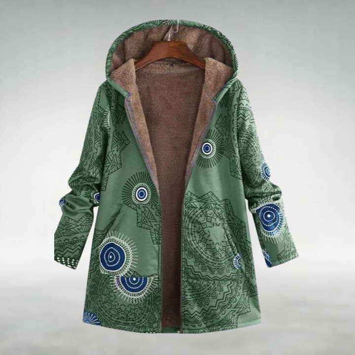 Emily – Floral Hooded Winter Coat