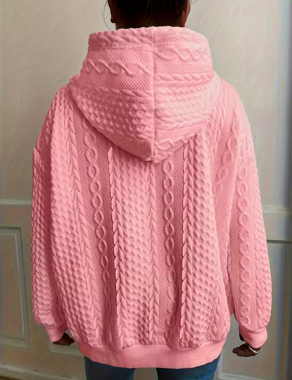 Clara  – Ladies' Cable Knit Hoodie