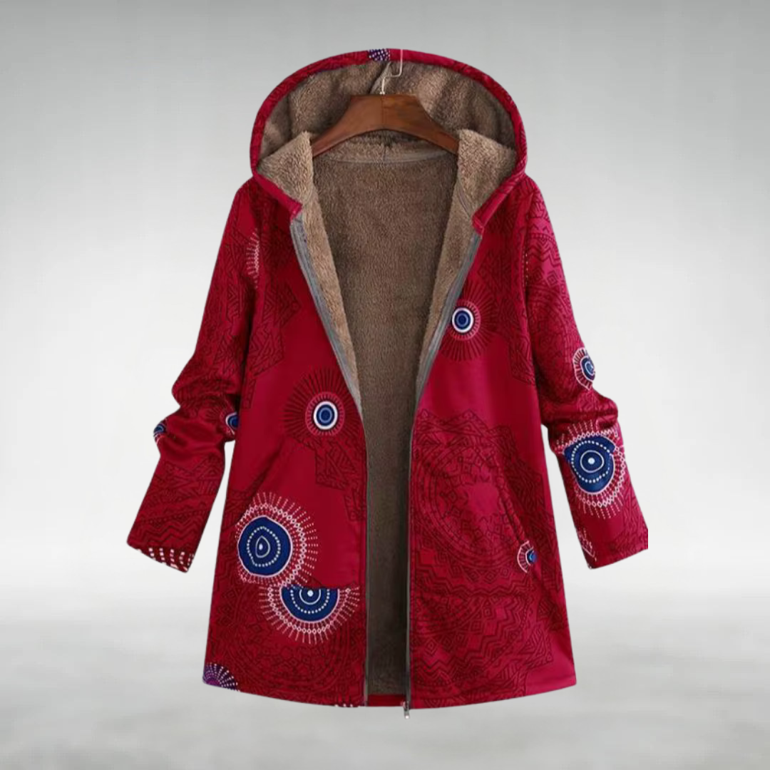 Emily – Floral Hooded Winter Coat