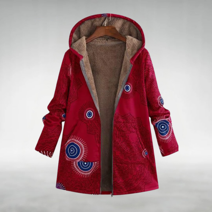 Emily – Floral Hooded Winter Coat