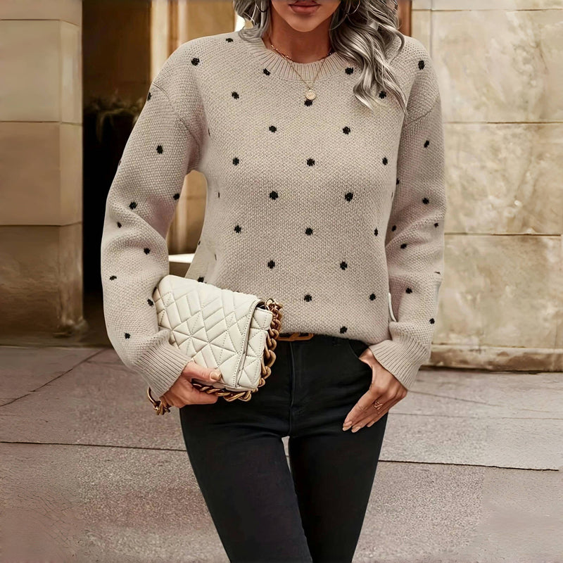 Noella - Polka Dot Knitted Sweater
