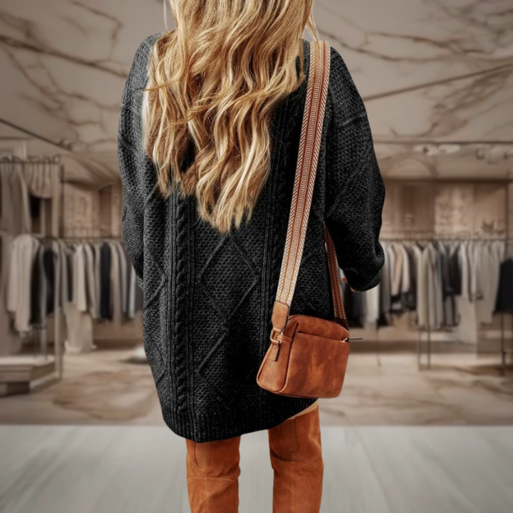 Ciara - Oversized Cable Knit Dress