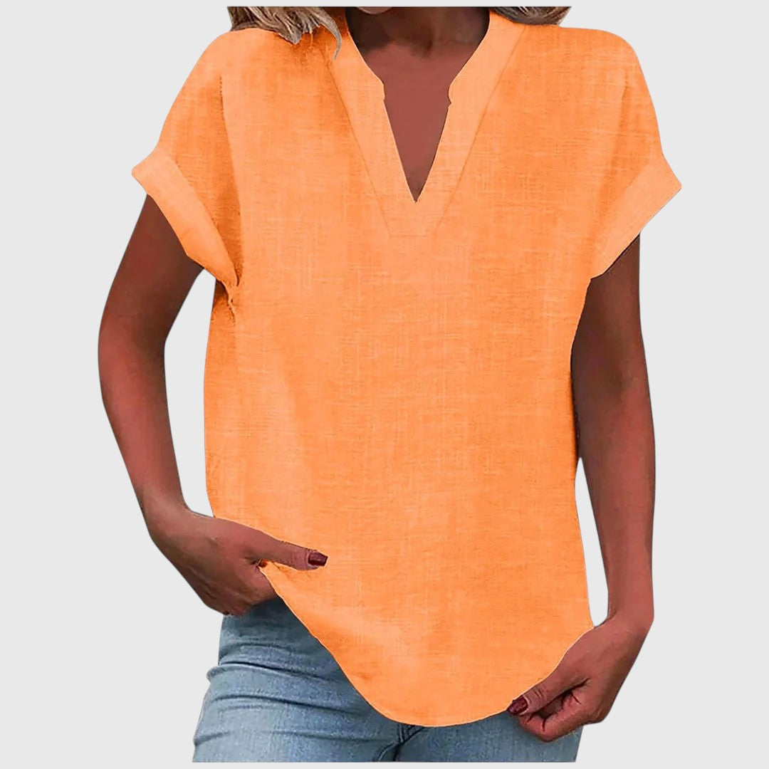 Dee - Relaxed V-Neck Blouse