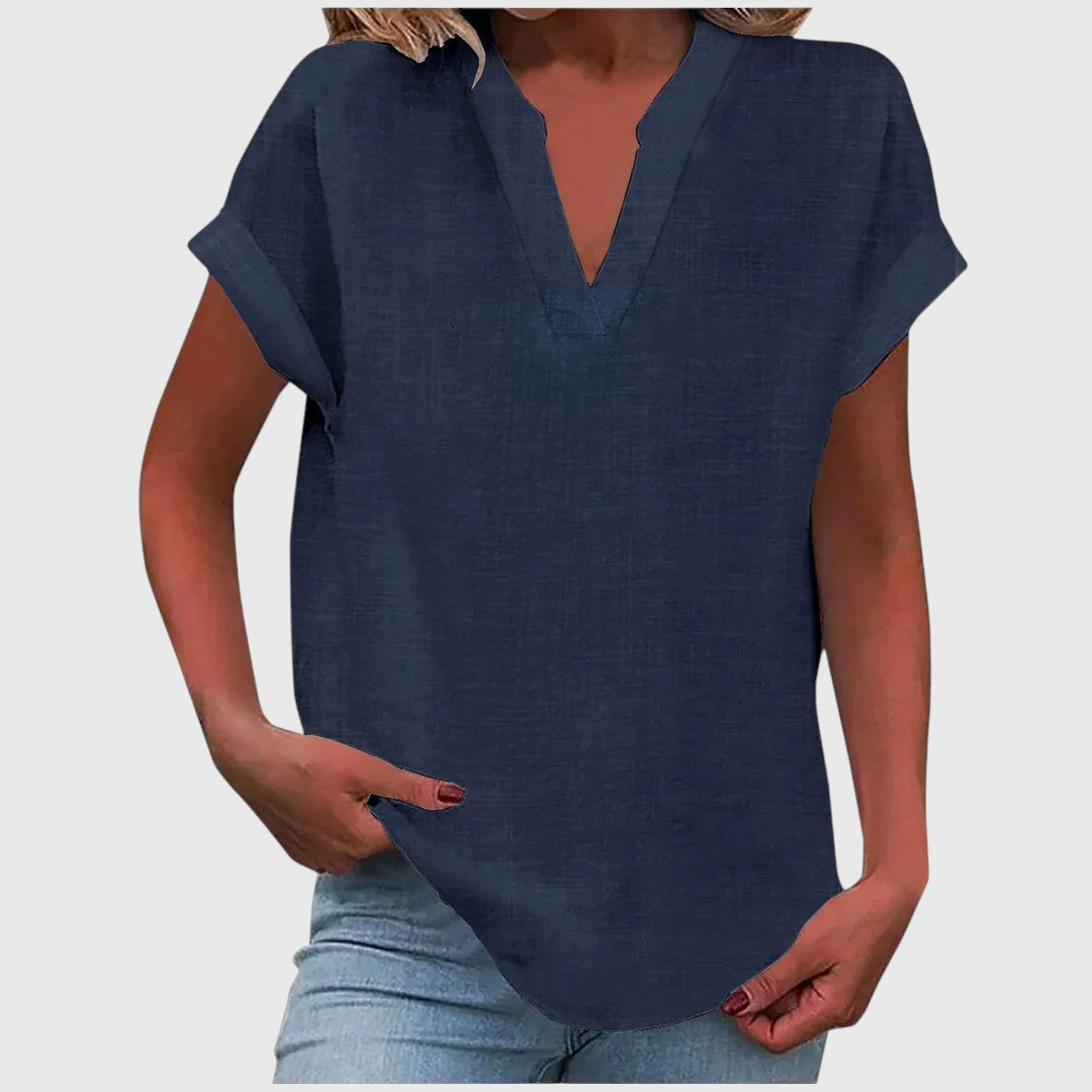 Dee - Relaxed V-Neck Blouse