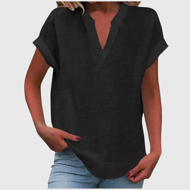 Dee - Relaxed V-Neck Blouse