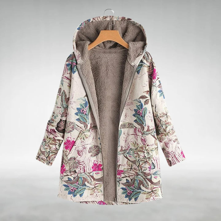 Emily – Floral Hooded Winter Coat