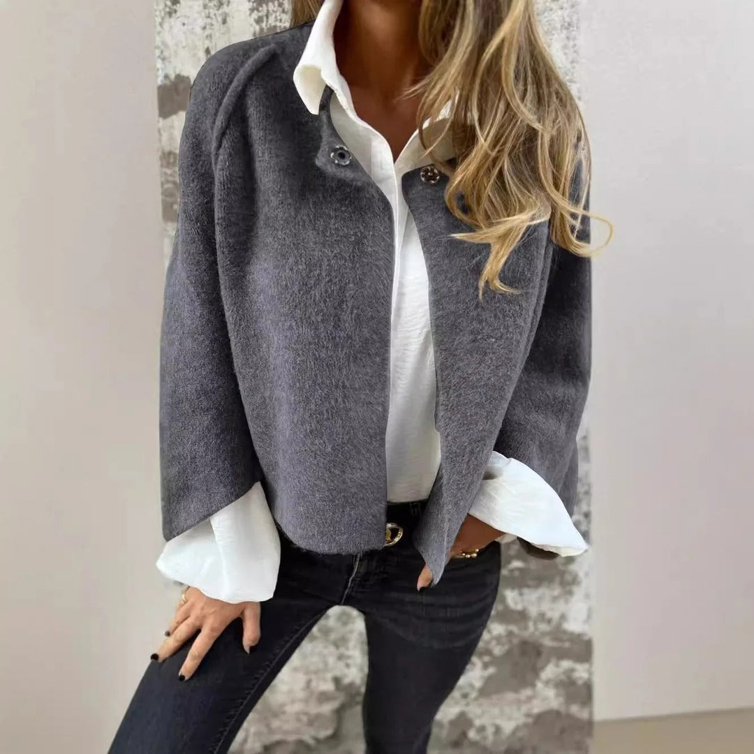 Elsie - Chic Wool-Blend Short Coat