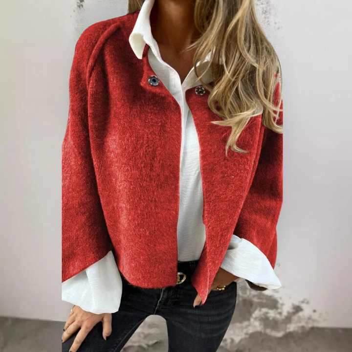 Elsie - Chic Wool-Blend Short Coat